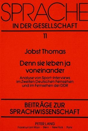 Denn sie leben ja voneinander von Thomas,  Jobst