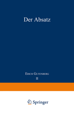 Der Absatz von Gutenberg,  Erich