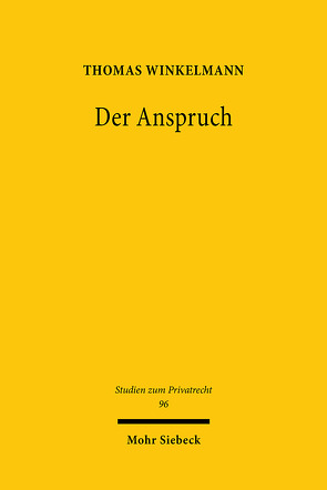 Der Anspruch von Winkelmann,  Thomas