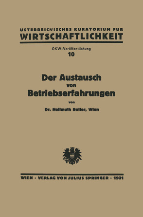 Der Austausch von Betriebserfahrungen von Boller,  Boller