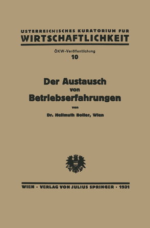 Der Austausch von Betriebserfahrungen von Boller,  Boller