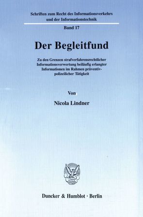 Der Begleitfund. von Lindner,  Nicola