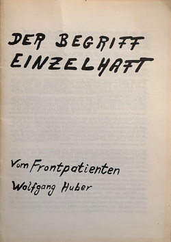 Der Begriff Einzelhaft von Huber,  W D