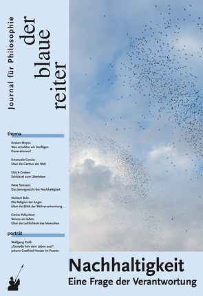 Der Blaue Reiter. Journal für Philosophie / Nachhaltigkeit von Coccia,  Emanuele, Friebel,  Daniela, Giel,  Klaus, Grober,  Ulrich, Obermeier,  Otto-Peter, Pelluchon,  Corine, Reusch,  Siegfried