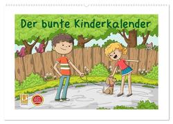 Der bunte Kinderkalender (Wandkalender 2024 DIN A2 quer), CALVENDO Monatskalender von Wolf,  Gabi