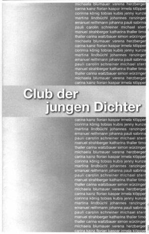 der club der jungen dichter von Hanner,  Gabi, Lang,  Heinz, Ruhland,  Gerd