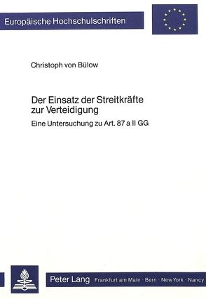 Der Einsatz der Streitkräfte zur Verteidigung von Buelow,  V. Christoph