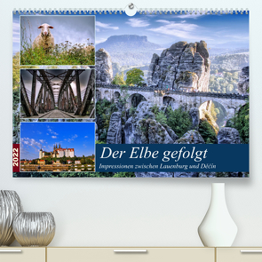 Der Elbe gefolgt (Premium, hochwertiger DIN A2 Wandkalender 2022, Kunstdruck in Hochglanz) von Woyke / Manuel Schulz,  Wibke