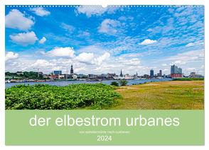 der elbestrom urbanes (Wandkalender 2024 DIN A2 quer), CALVENDO Monatskalender von Sennewald,  Steffen