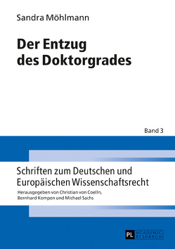 Der Entzug des Doktorgrades von Möhlmann,  Sandra