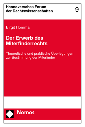 Der Erwerb des Miterfinderrechts von Homma,  Birgit