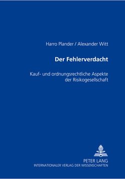 Der Fehlerverdacht von Plander,  Harro, Witt,  Alexander