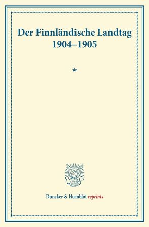 Der Finnländische Landtag 1904–1905.
