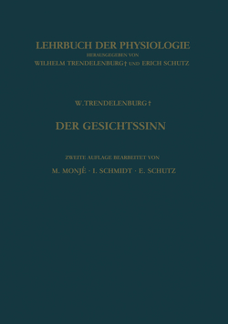 Der Gesichtssinn Grundzüge der Physiologischen Optik von Monje,  Manfred, Schmidt,  Ingeborg, Schütz,  Erich, Trendelenburg,  Wilhelm