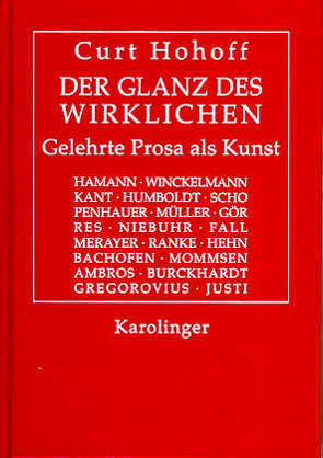 Der Glanz des Wirklichen von Hohoff,  Curt