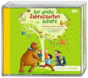 Der große Jahreszeitenschatz (4CD) Mit Geschichten, Liedern und Gedichten von Kirsten Boie, Cornelia Funke, James Krüss, Astrid Lindgren von Ameling,  Anne, Arnold,  Monty, Arold,  Marliese, Bertram,  Rüdiger, Bogade,  Maria, Bohlmann,  Sabine, Brombacher,  Mareike, Busch,  Wilhelm, Dänekamp,  Uta, Fontane,  Theodor, Fröhlich,  Anja, Funke,  Cornelia, Gustavus,  Frank, Heger,  Ann-Katrin, Illert,  Ursula, Jäger,  Simon, Kaempfe,  Peter, Kummermehr,  Petra, Ludwig,  Katja, Luhn,  Usch, Maar,  Paul, Michaelis,  Antonia, Morgenstern,  Christian, Nöstlinger ,  Christine, Poppe,  Kay, Pusch,  Bastian, Reider,  Katja, Ringelnatz,  Joachim, Rose,  Barbara, Ruschmeyer,  Lea, Scheffler,  Ursel, Schmitt,  Petra Maria, Schütze,  Andrea, Steckelmann,  Petra, Storm,  Theodor, Talleur,  Jan David, von Klitzing,  Maren, von Vogel,  Maja