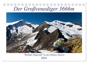 Der Großvenediger 3666m (Tischkalender 2024 DIN A5 quer), CALVENDO Monatskalender von Kramer,  Christa