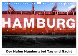 Der Hafen Hamburg bei Tag und Nacht (Wandkalender 2024 DIN A4 quer), CALVENDO Monatskalender von Voss,  Matthias