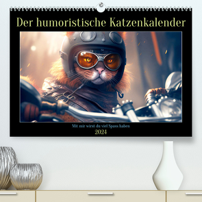 Der humoristische Katzen Kalender (hochwertiger Premium Wandkalender 2024 DIN A2 quer), Kunstdruck in Hochglanz von Rübsamen,  Peter