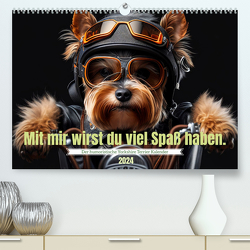 Der humoristische Yorkshire Terrier Kalender (hochwertiger Premium Wandkalender 2024 DIN A2 quer), Kunstdruck in Hochglanz von Rübsamen,  Peter