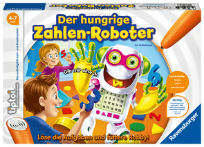 Ravensburger tiptoi Spiel 00706 Der hungrige Zahlenroboter, Lernspiel von Ravensburger ab 4 Jahren für 1-4 Spieler, spielerisch Formen und Rechnen lernen in 4 Schwierigkeitsstufen von Haferkamp,  Kai