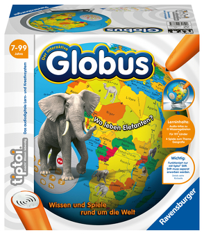 Ravensburger tiptoi 00787 – Der interaktive Globus – Lern-Globus für Kinder ab 7 Jahren