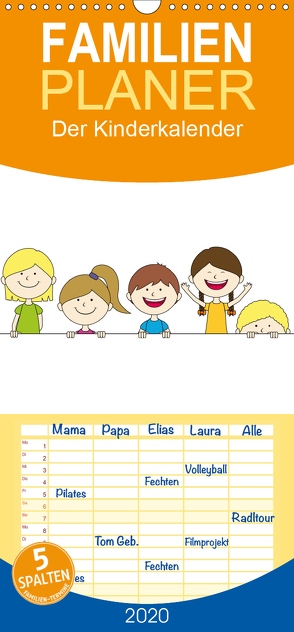 Der Kinderkalender – Familienplaner hoch (Wandkalender 2020 , 21 cm x 45 cm, hoch) von FloBo