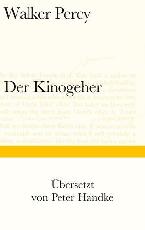 Der Kinogeher von Handke,  Peter, Percy,  Walker