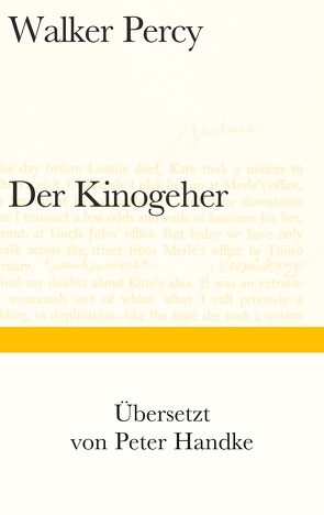 Der Kinogeher von Handke,  Peter, Percy,  Walker