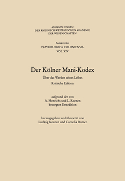 Der Kölner Mani-Kodex von Koenen,  Ludwig (Hrsg.)