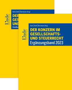 Der Konzern im Gesellschafts- und Steuerrecht inkl. Ergänzungsband 2023 von Albl,  Alexander, Althuber,  Franz, Bernwieser,  Lukas, Burgstaller,  Iris, Cupal,  Anja, Daurer,  Veronika, Eckart,  Irene, Fichtinger,  Christian, Fuhrmann,  Karin, Haselsteiner,  Katharina, Hierz,  Erich, Hirschler,  Klaus, Höltschl,  Elisabeth, Kerbl,  Gerald, Knauder,  Christian, Knesl,  Jan, Knesl,  Pavel, Kurzmann,  Dominik, Lang,  Gunther, Mayr,  Mario, Meissner,  Alice, Miernicki,  Martin, Mischkreu,  Melanie, Nester,  Michael, Oberkleiner,  Christian, Patloch-Kofler,  Alexandra, Petutschnig,  Matthias, Pöchlinger,  Christian, Podlesak,  Thomas, Raschauer,  Nicolas, Resenig,  Kristin, Rieder,  Bernhard, Ruhm,  Thomas, Schwaiger,  Martin, Spanblöchl,  Pia, Steiner,  Peter, Stern,  Thomas, Sulz,  Gottfried Maria, Wagner,  Yasmin, Wild-Simhofer,  Alexandra, Wimmer,  Alexander, Winkelbauer,  Bernhard, Zwick-Pevny,  Michael