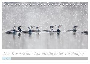 Der Kormoran – Ein intelligenter Fischjäger (Tischkalender 2024 DIN A5 quer), CALVENDO Monatskalender von Martin,  Wilfried