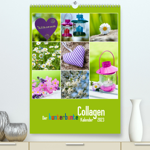 Der kunterbunte Collagen Kalender (Premium, hochwertiger DIN A2 Wandkalender 2023, Kunstdruck in Hochglanz) von Dzierzawa,  Judith