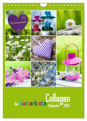 Der kunterbunte Collagen Kalender (Wandkalender 2024 DIN A4 hoch), CALVENDO Monatskalender von Dzierzawa,  Judith