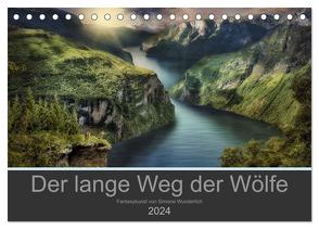 Der lange Weg der Wölfe (Tischkalender 2024 DIN A5 quer), CALVENDO Monatskalender von Wunderlich,  Simone