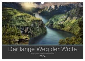 Der lange Weg der Wölfe (Wandkalender 2024 DIN A3 quer), CALVENDO Monatskalender von Wunderlich,  Simone