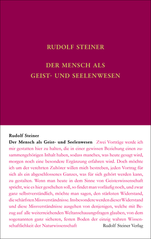 Der Mensch als Geist- und Seelenwesen von Leubin,  Andrea, Steiner,  Rudolf