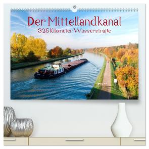 Der Mittellandkanal – 325 Kilometer Wasserstraße (hochwertiger Premium Wandkalender 2024 DIN A2 quer), Kunstdruck in Hochglanz von Ellerbrock,  Bernd