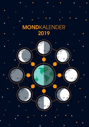 Der Monkalender 2019 – Terminplaner und Terminkalender mit Mondphasen von Bock,  Martin