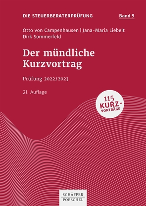 Der mündliche Kurzvortrag von Campenhausen,  Otto, Liebelt,  Jana-Maria, Sommerfeld,  Dirk