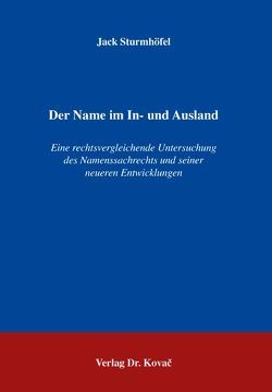 Der Name im In- und Ausland von Sturmhöfel,  Jack