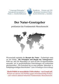 Der Natur-Gesetzgeber von Stauffacher,  Heinrich