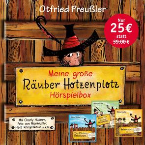 Der Räuber Hotzenplotz – Hörspiele: Meine große Räuber Hotzenplotz-Hörspielbox von Brügger,  Katja, Faber,  Dieter, Greis,  Julian, Gustavus,  Frank, Hübner,  Charly, Huster,  Till, Kreuer,  Tim, Kriegeskotte,  Hedi, Oberpichler,  Frank, Preussler,  Otfried, Teichmüller,  Ilka, von Manteuffel,  Felix, Wawrczeck,  Jens