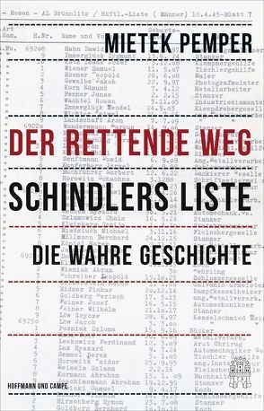 Wie es zu Schindlers Liste kam von Pemper,  Mietek