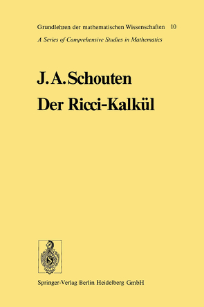 Der Ricci-Kalkül von Schouten,  Jan Arnoldus