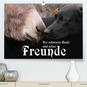 Der schwarze Hund und seine Freunde (Premium, hochwertiger DIN A2 Wandkalender 2023, Kunstdruck in Hochglanz) von Gsödl,  Michael