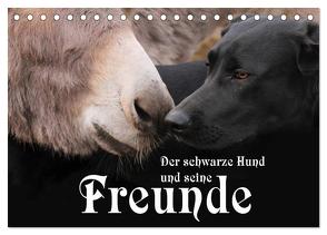 Der schwarze Hund und seine Freunde (Tischkalender 2024 DIN A5 quer), CALVENDO Monatskalender von Gsödl,  Michael