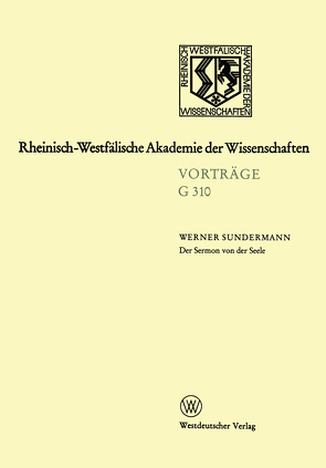 Der Sermon von der Seele von Sundermann,  Werner