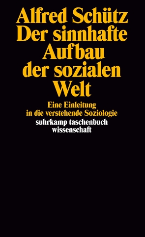 Der sinnhafte Aufbau der sozialen Welt von Schütz,  Alfred