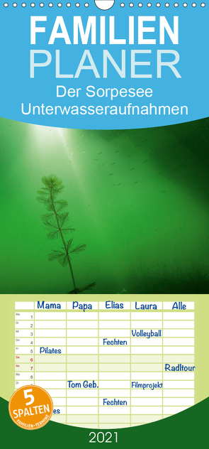 Der Sorpesee – Unterwasseraufnahmen aus einem Stausee – Familienplaner hoch (Wandkalender 2021 , 21 cm x 45 cm, hoch) von Suttrop,  Christian